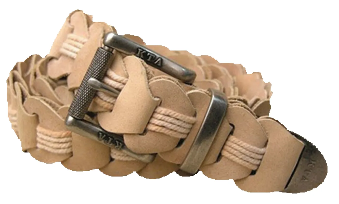 Lincoln Hand Braided Belt In Bone sold by Kakadu