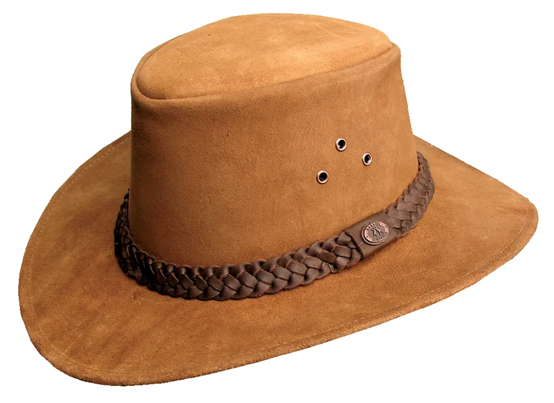 Geelong Suede Hat In Rust made by Kakadu