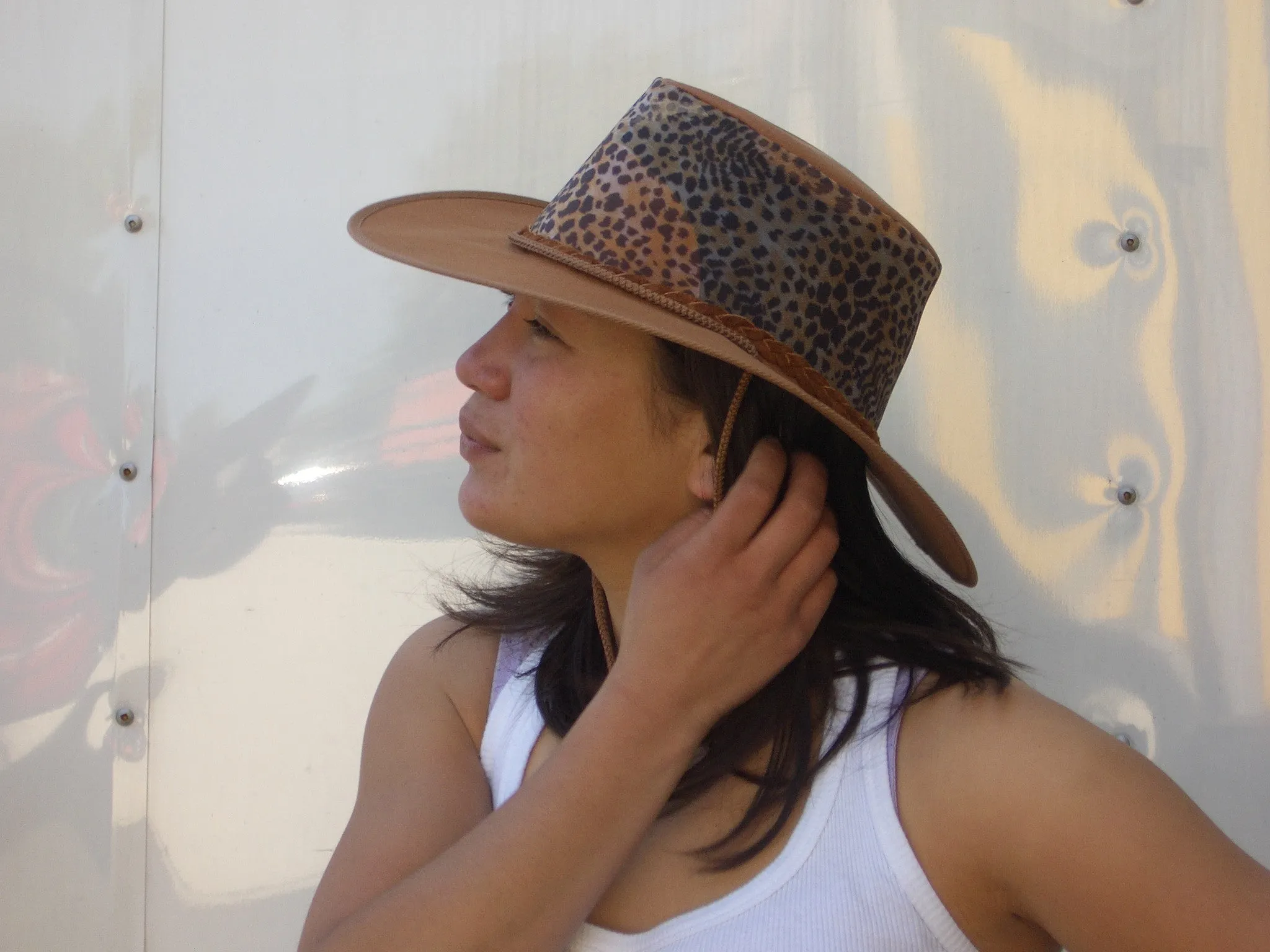 Leopard Canvas & Mesh Hat sold by Kakadu product image thumbnail 4