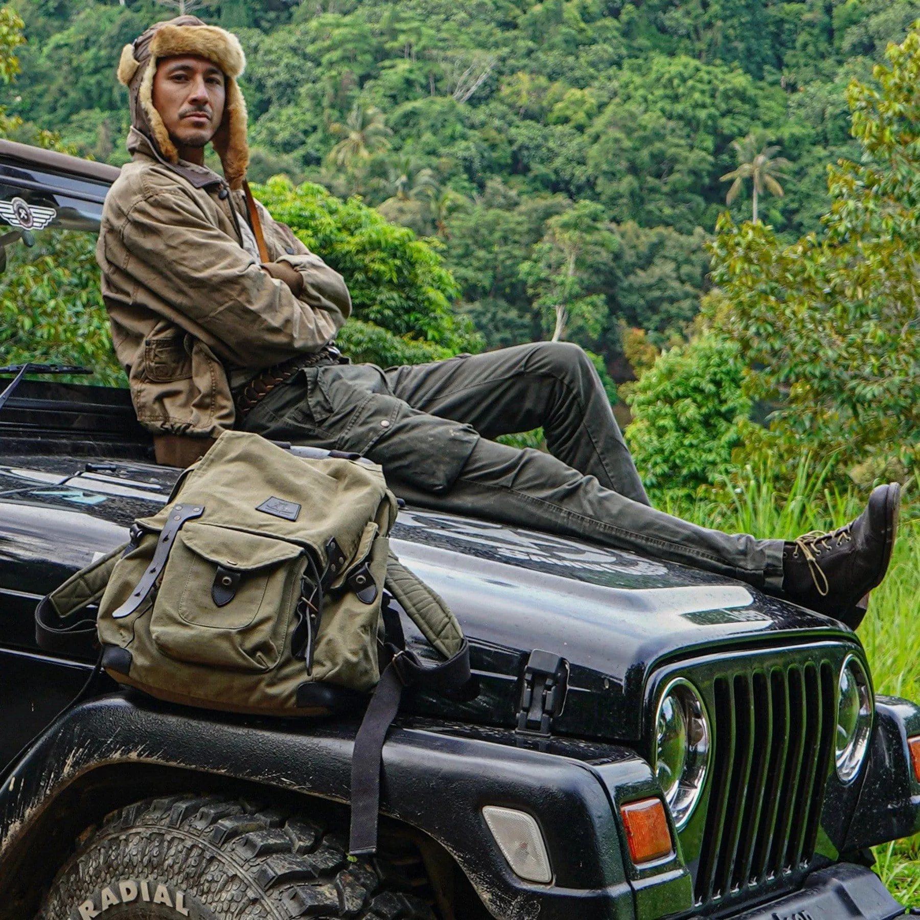 Inlander Leather Aviator Hat In Brown sold by Kakadu