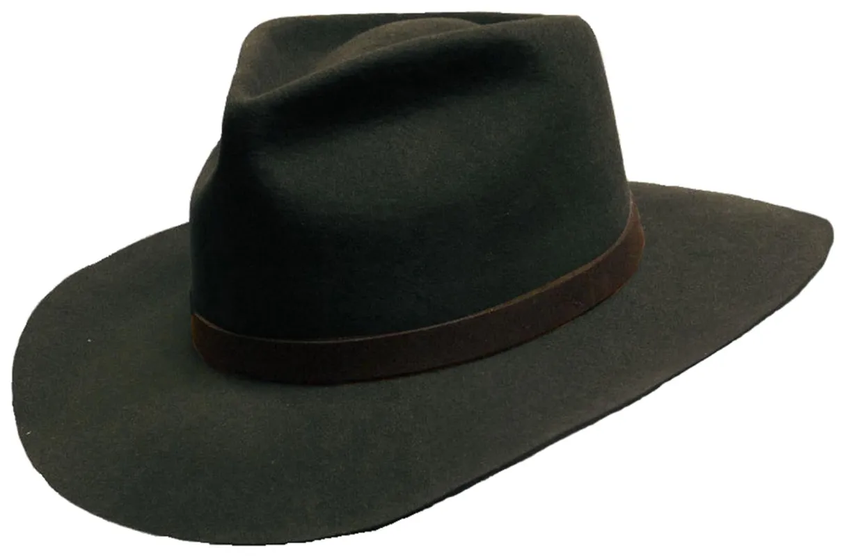Justin Wool Felt Hat In Black sold by Kakadu