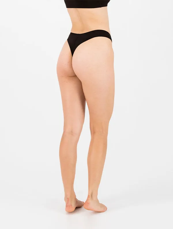 Tangas Coton Bio x3 - Noir-Ebène sold by Mina Storm product image thumbnail 3