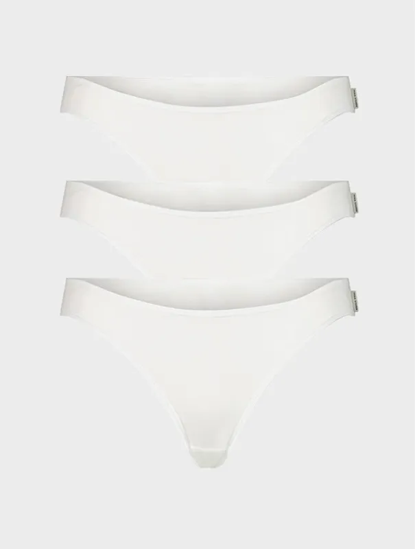 Tangas Coton Bio x3 - Blanc-Nuage sold by Mina Storm