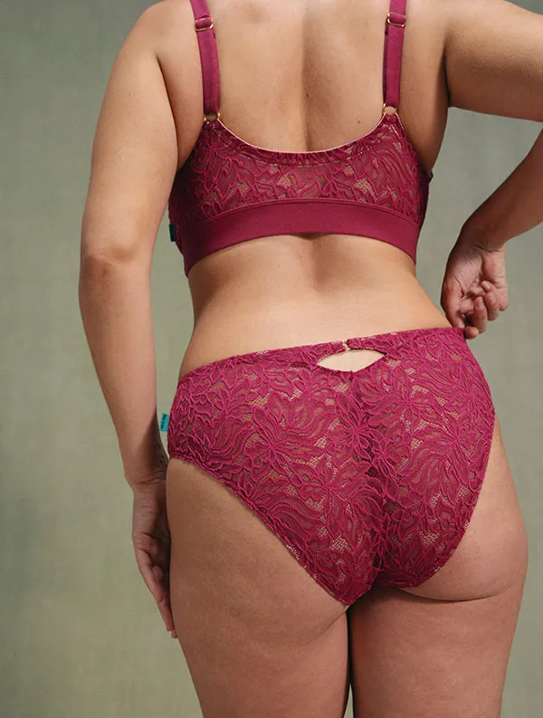 Culotte Sola - Dentelle Recyclée - Purple-Plum sold by Mina Storm product image thumbnail 4