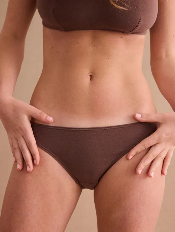 Culotte Anna - Coton Bio - Marron-Glacé sold by Mina Storm