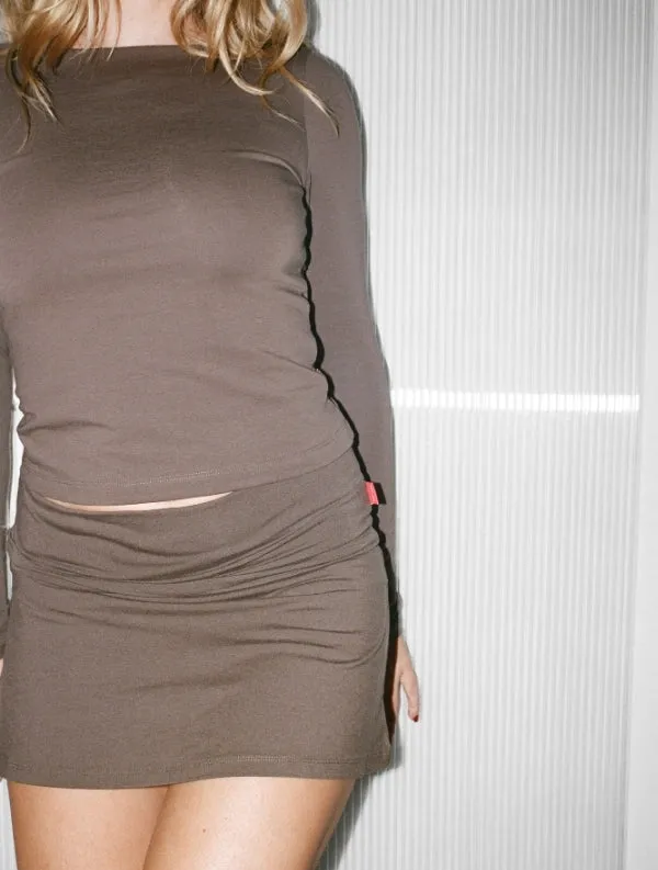 Jupe-Shorty Palette x Sabina Socol - Ecovero® - Cold-Chocolate sold by Mina Storm