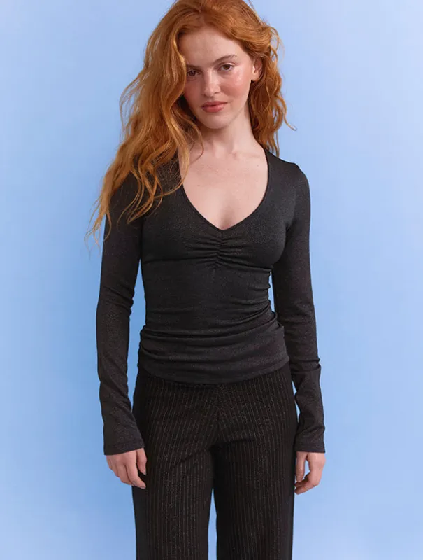 Nobratop® Carlotta - Ecovero® - Black-Sparkly made by Mina Storm