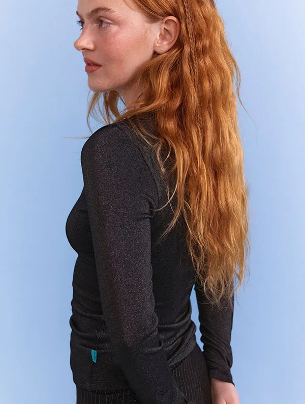 Nobratop® Carlotta - Ecovero® - Black-Sparkly sold by Mina Storm product image thumbnail 2