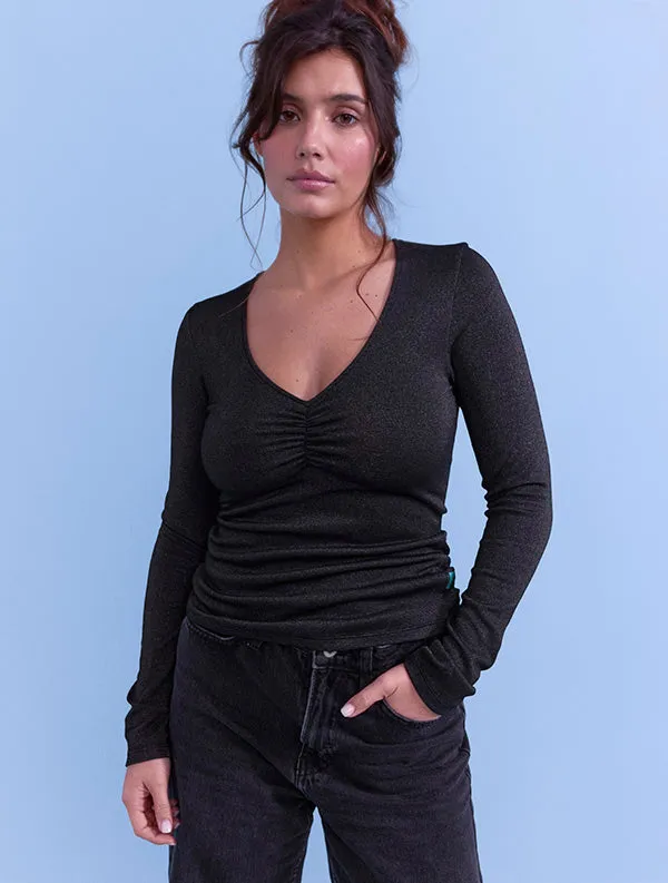 Nobratop® Carlotta - Ecovero® - Black-Sparkly sold by Mina Storm product image thumbnail 4