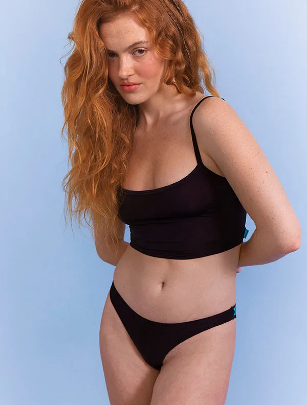 Tanga Liora - Polyamide recyclé - Black-Gloss sold by Mina Storm product image thumbnail 5