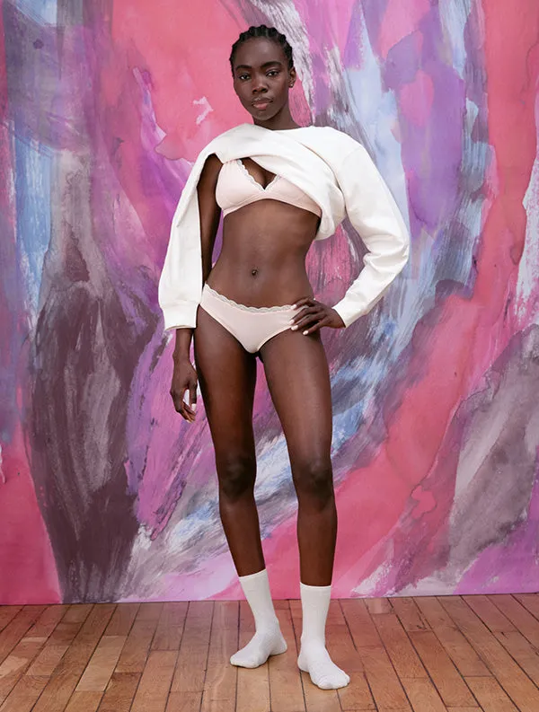 Tanga Mariana - Coton Bio - Pink-Ivory sold by Mina Storm product image thumbnail 3