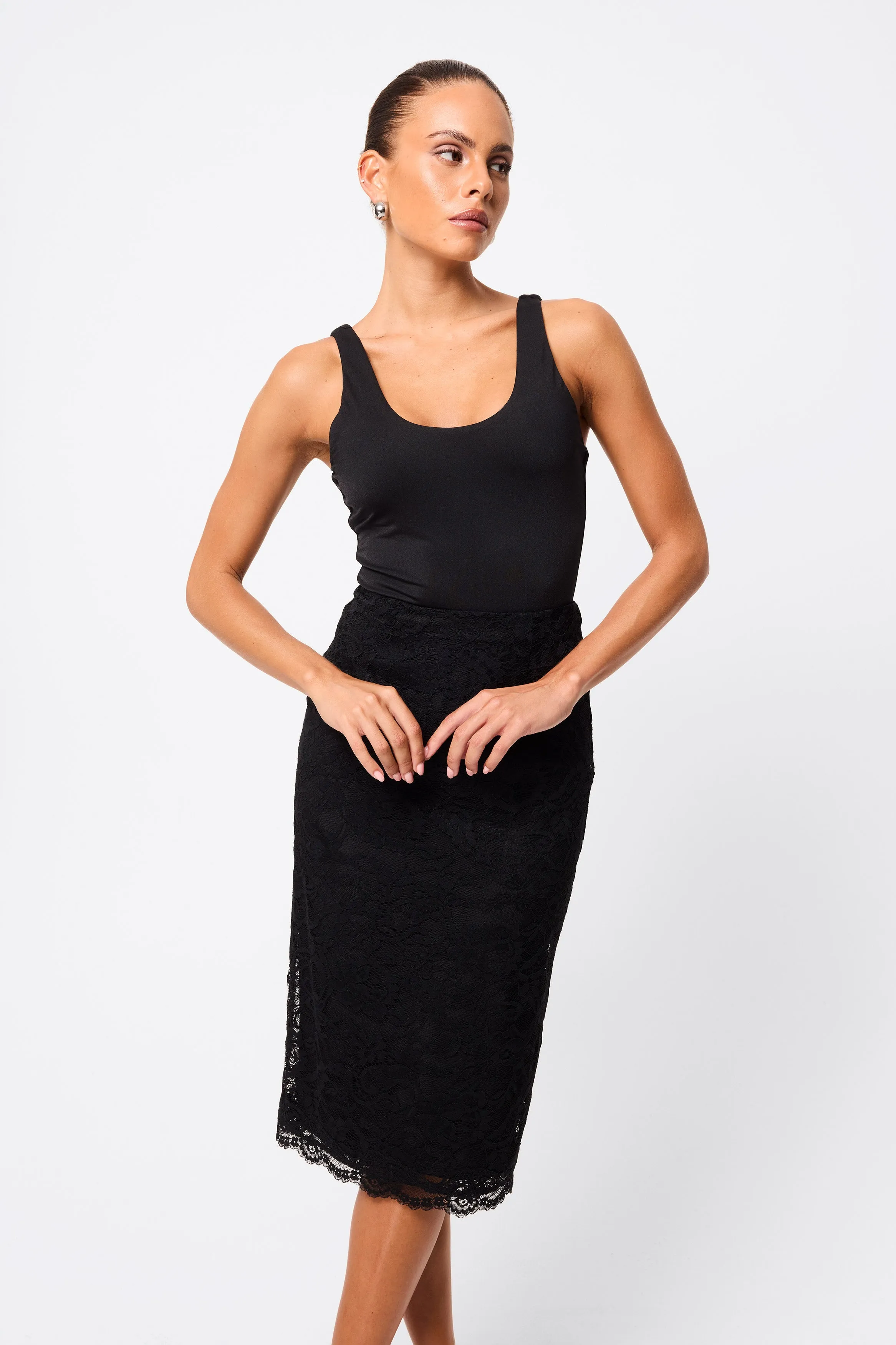 Laced In Love Pencil Skirt sold by Mossman product image thumbnail 3