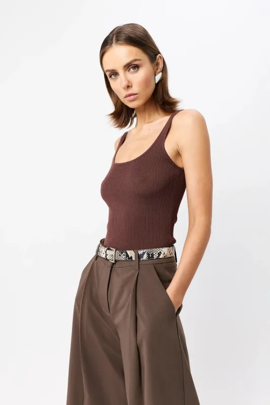 Fine Line Knit Tank made by Mossman