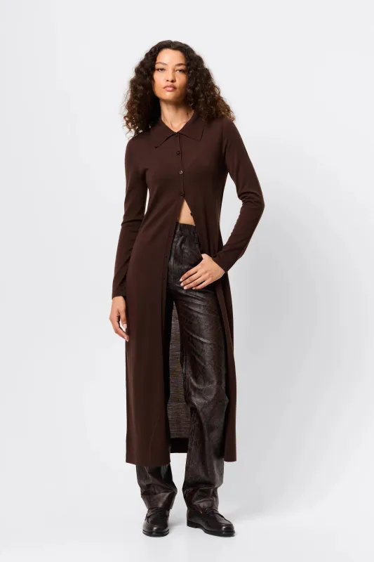 Maine Longline Merino Cardigan made by Mossman