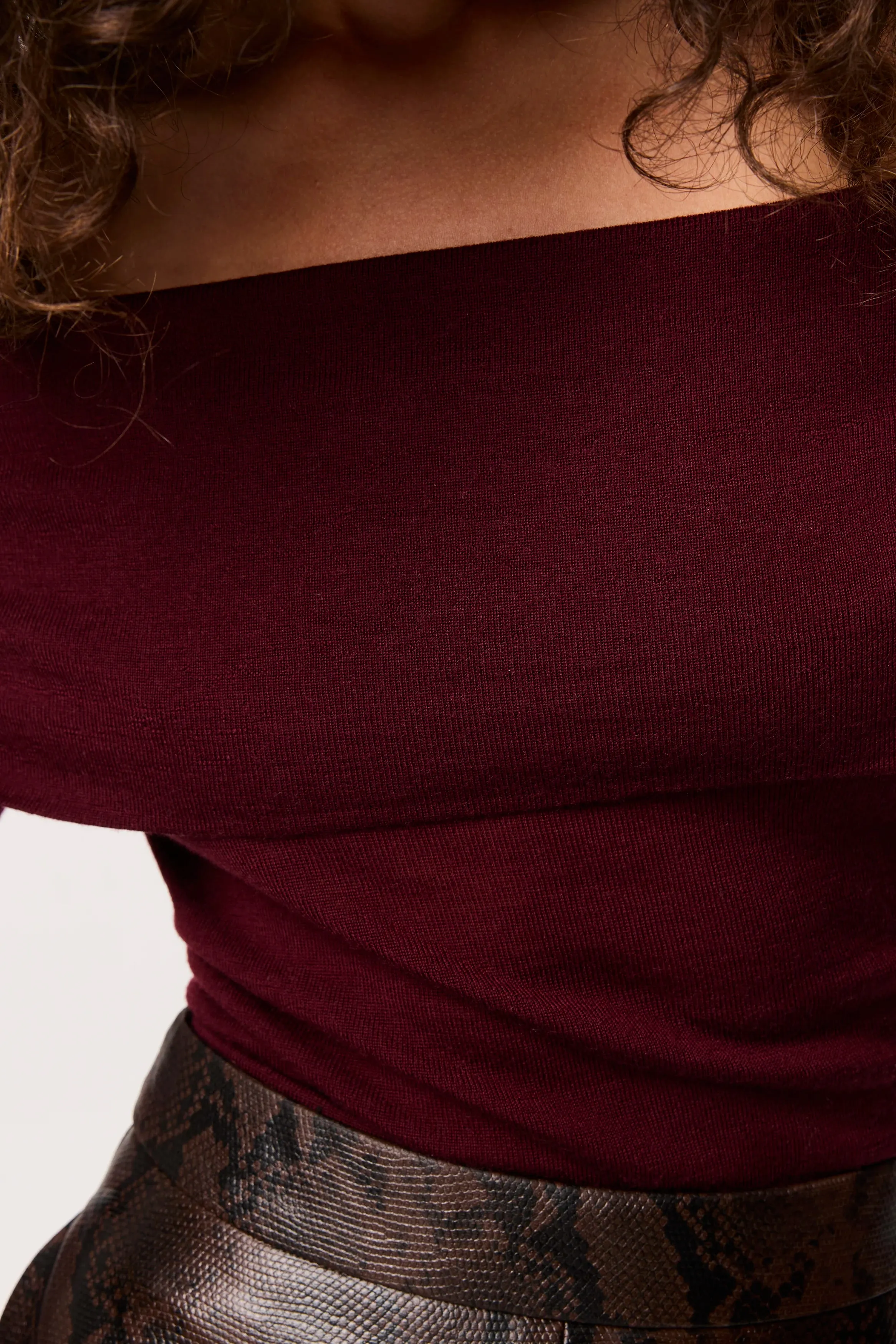Maine Off Shoulder Merino Top sold by Mossman product image thumbnail 2