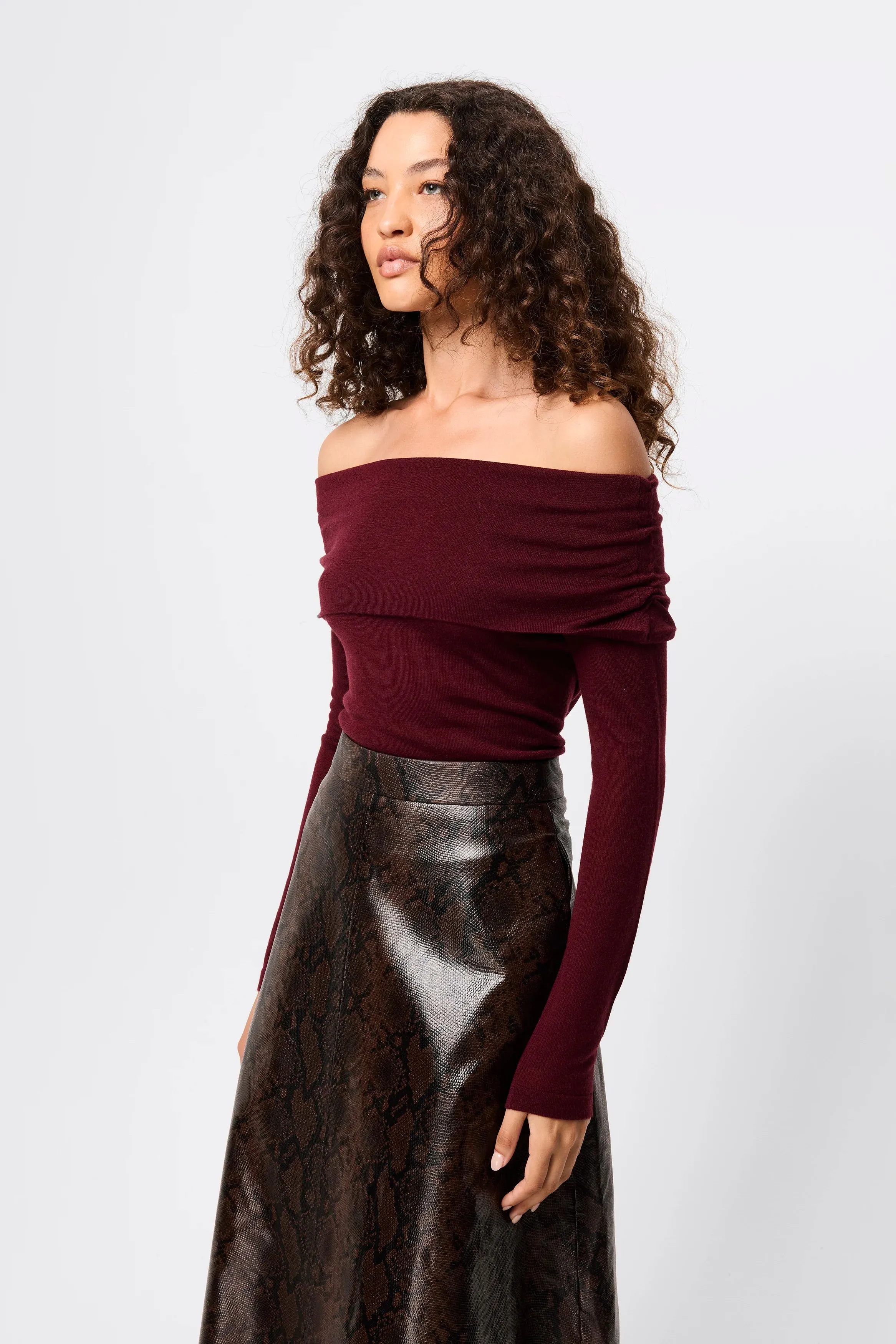 Maine Off Shoulder Merino Top sold by Mossman product image thumbnail 4