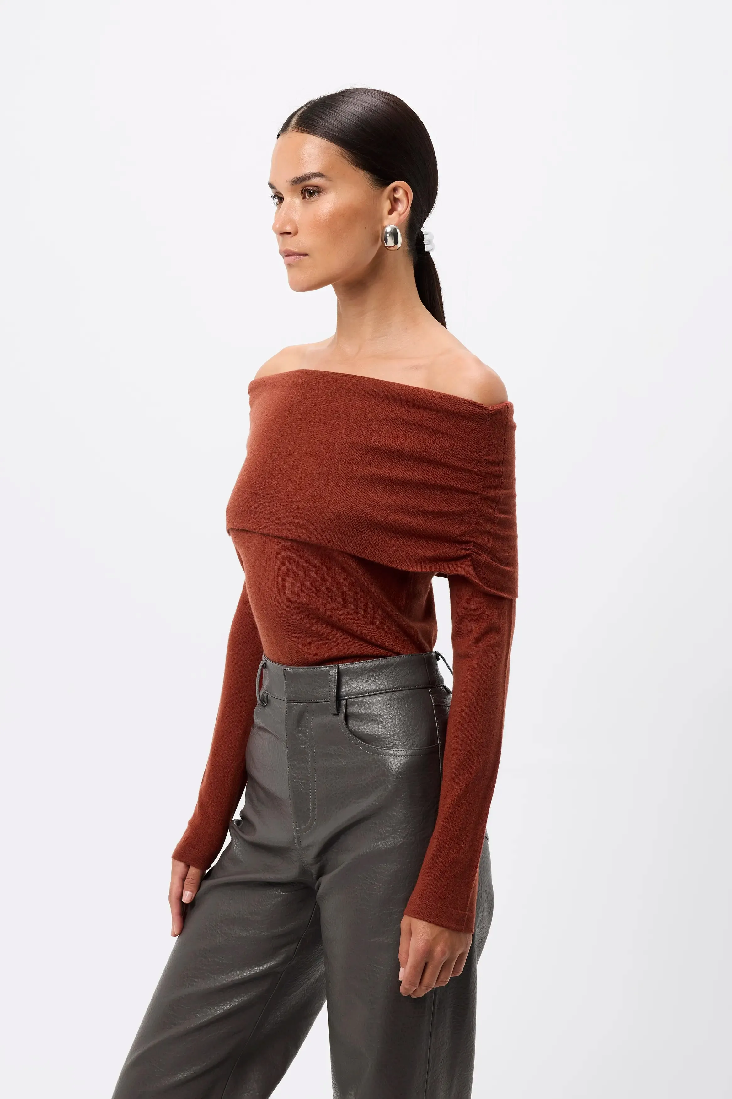 Maine Off Shoulder Merino Top sold by Mossman product image thumbnail 5