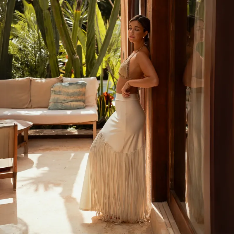 Allegra Macrame Maxi Skirt sold by Sandy Bottom Swimwear