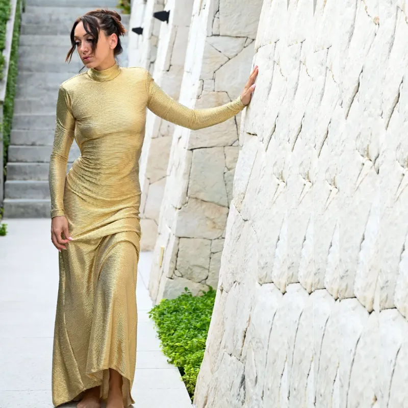 Aurora Gold Maxi Dress sold by Sandy Bottom Swimwear