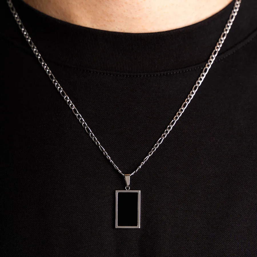 Rectangle Pendant - Silver & Black sold by Rose Gold & Black product image thumbnail 2