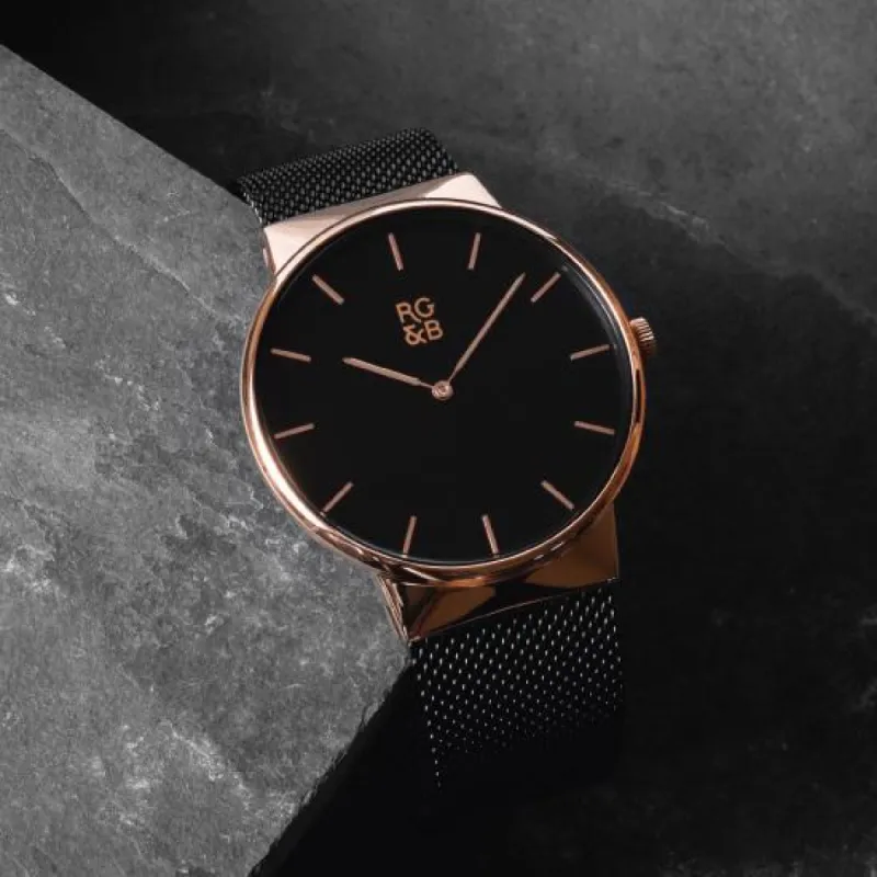 WATCHES V1 - Minimal RoseGold & Black sold by Rose Gold & Black