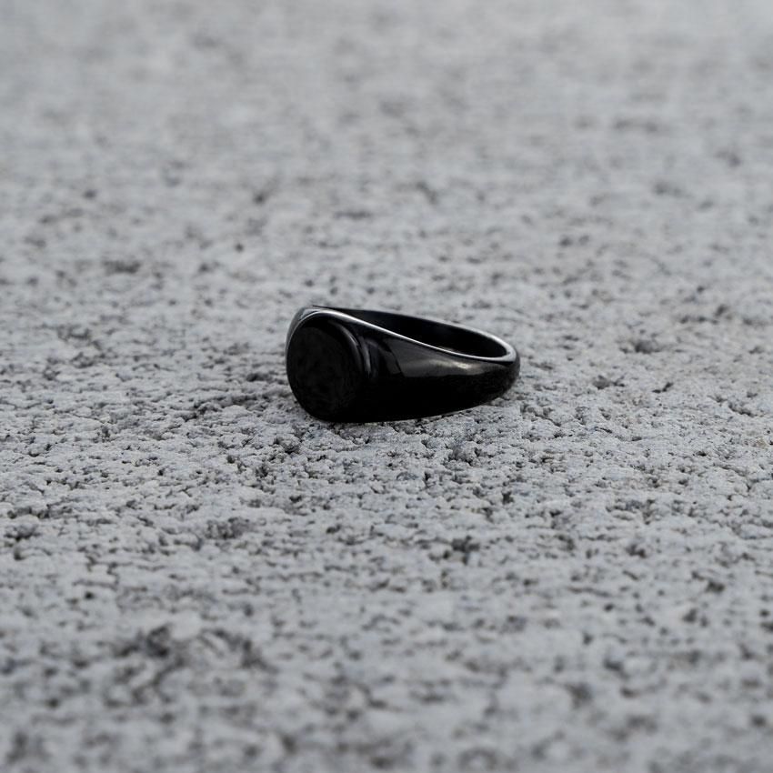 Vintage Signet Ring in Black sold by Rose Gold & Black