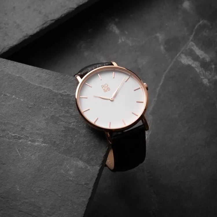 Classic Minimal Watch - RoseGold & Black sold by Rose Gold & Black product image thumbnail 5