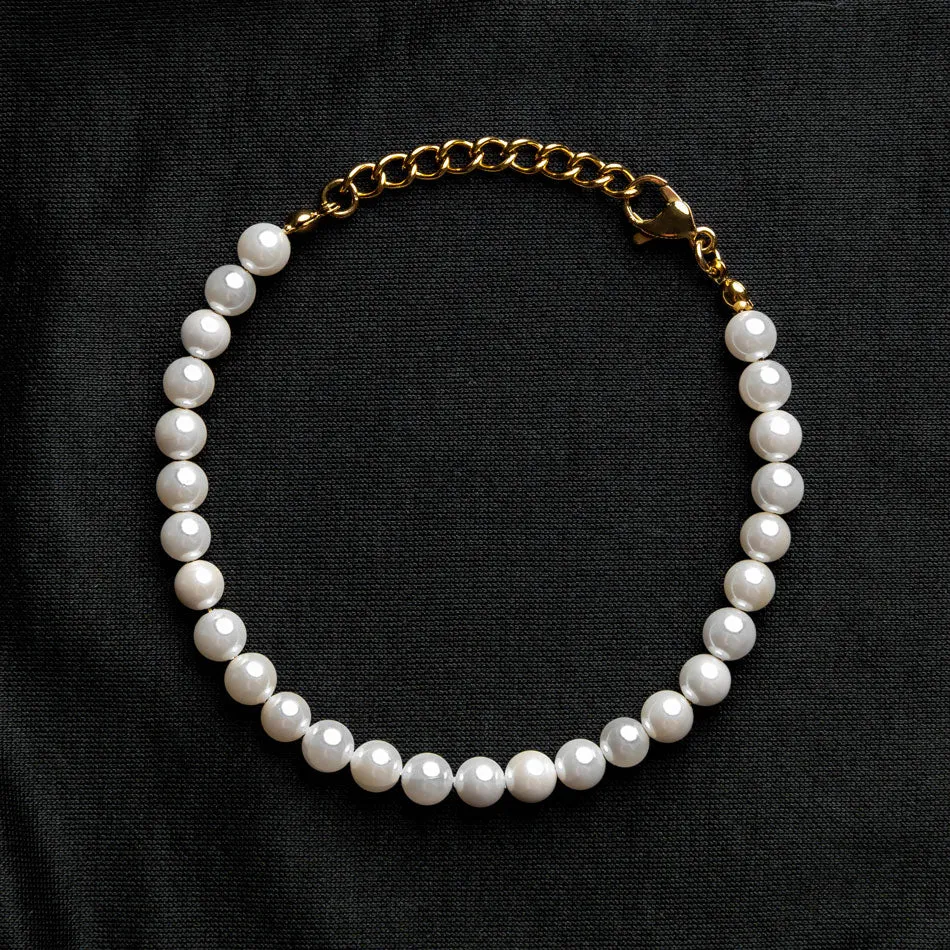 Pearl Bracelet (24kt Gold) sold by Rose Gold & Black product image thumbnail 3