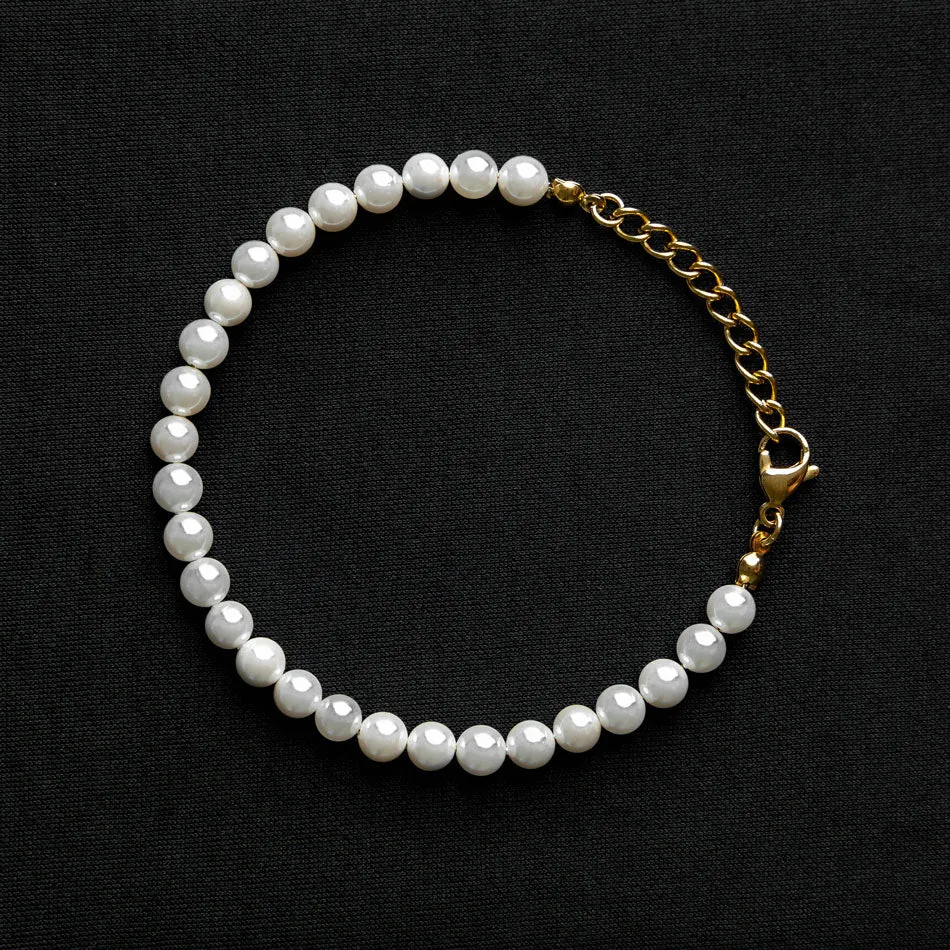 Pearl Bracelet (24kt Gold) sold by Rose Gold & Black