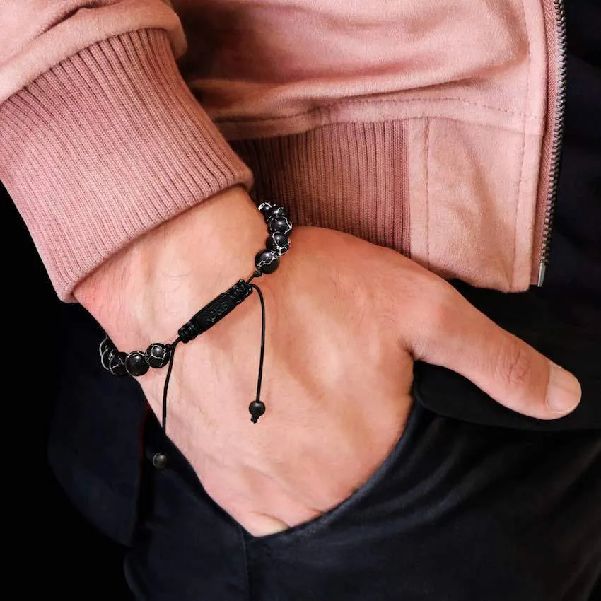 Black Stone Bead Bracelet - B&B sold by Rose Gold & Black product image thumbnail 2