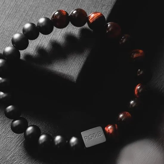 Black Collection - Red Tiger Eye Bead Bracelet sold by Rose Gold & Black product image thumbnail 2