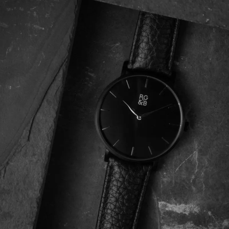 Classic Minimal Watch - All Black sold by Rose Gold & Black