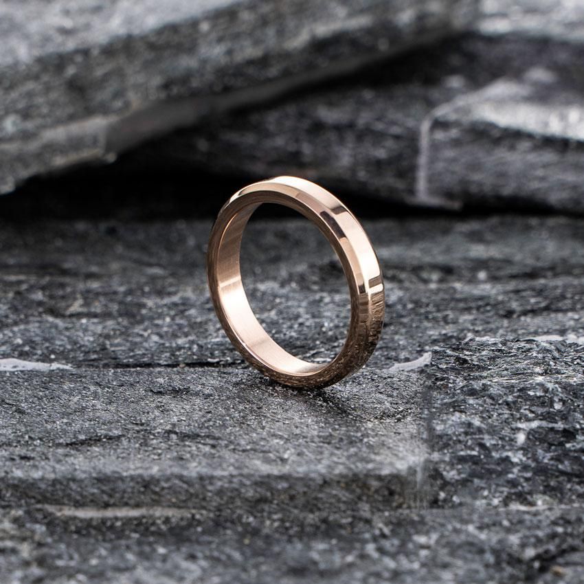 Minimal Ring in Polished Rose Gold sold by Rose Gold & Black