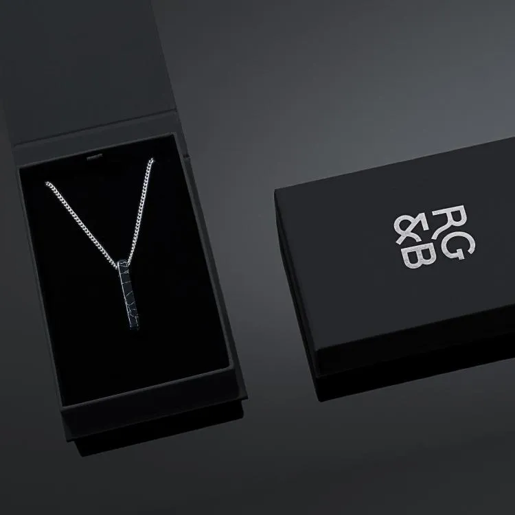 Minimal Bar Necklace - Black Stone sold by Rose Gold & Black product image thumbnail 2