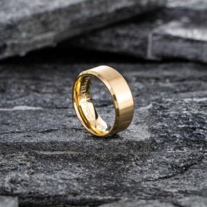 Minimal Ring (Brushed 24kt Gold) sold by Rose Gold & Black