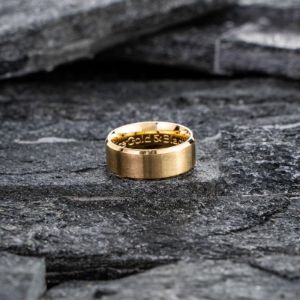 Minimal Ring (Brushed 24kt Gold) sold by Rose Gold & Black