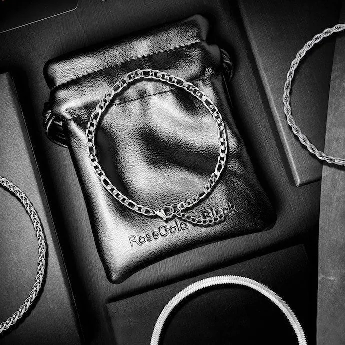 4 Silver Chain Bracelets Free - 48hrs only sold by Rose Gold & Black product image thumbnail 2