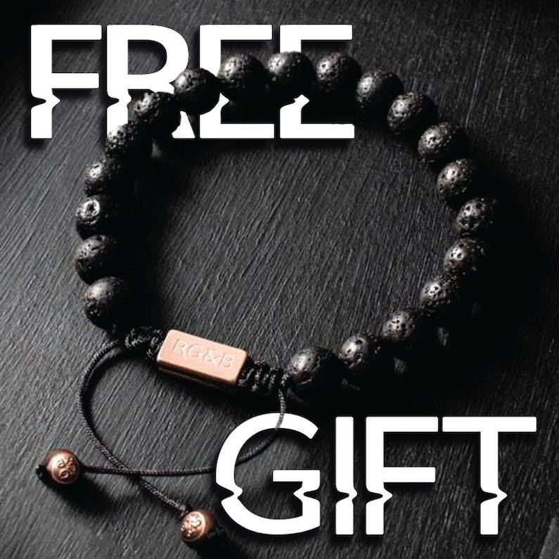 Lava Stone Beaded Bracelet (100% off with Lava Stone) sold by Rose Gold & Black