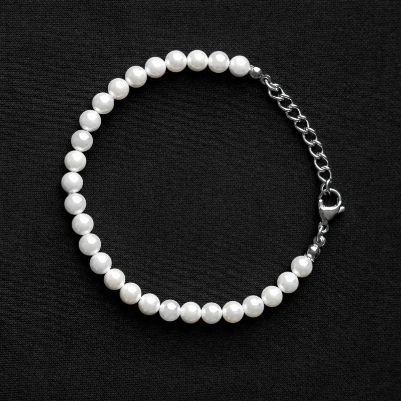 Pearl Bracelet - Silver sold by Rose Gold & Black