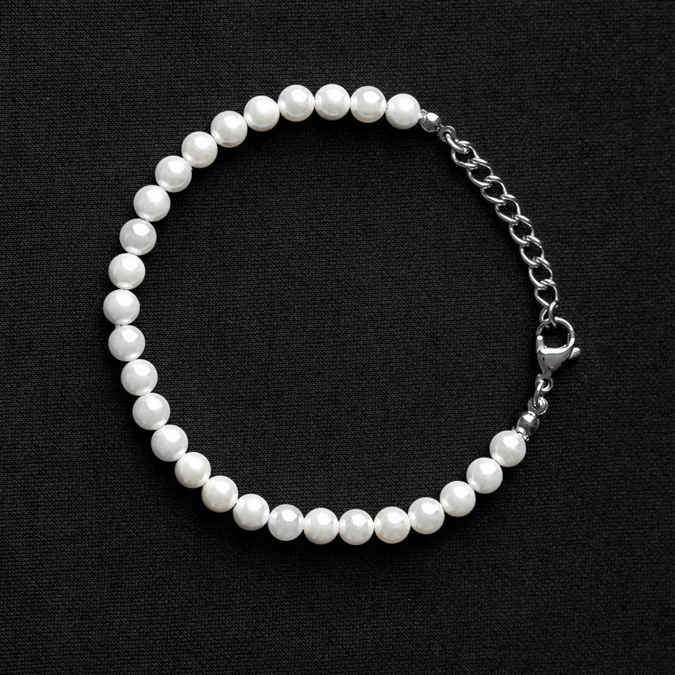 Pearl Bracelet - Silver sold by Rose Gold & Black
