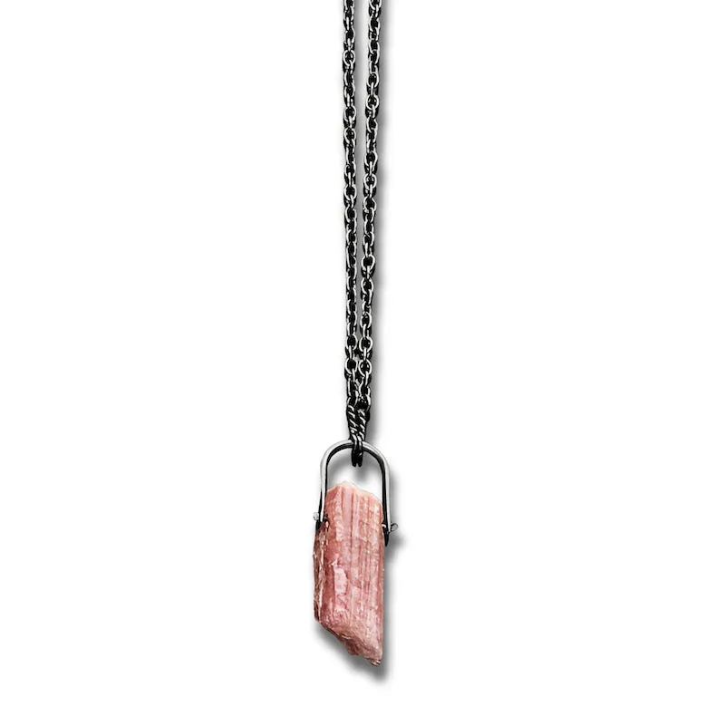 Talisman Necklace - Pink Tourmaline sold by Rose Gold & Black