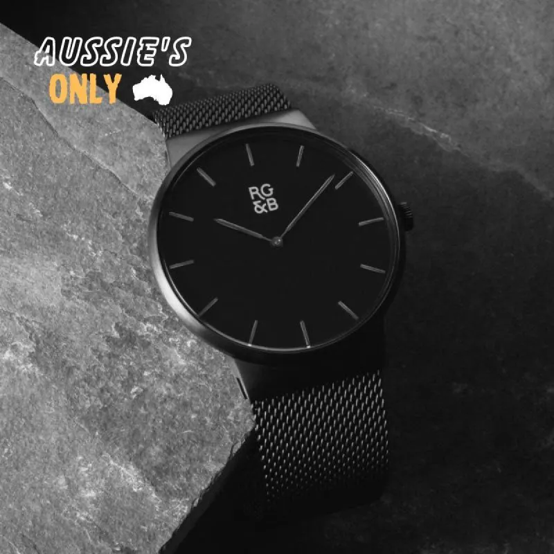 WATCHES V1 - Minimal All Black sold by Rose Gold & Black