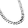 10 mm Cuban Chain Necklace - Silver sold by Rose Gold & Black