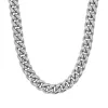 10 mm Cuban Chain Necklace - Silver sold by Rose Gold & Black