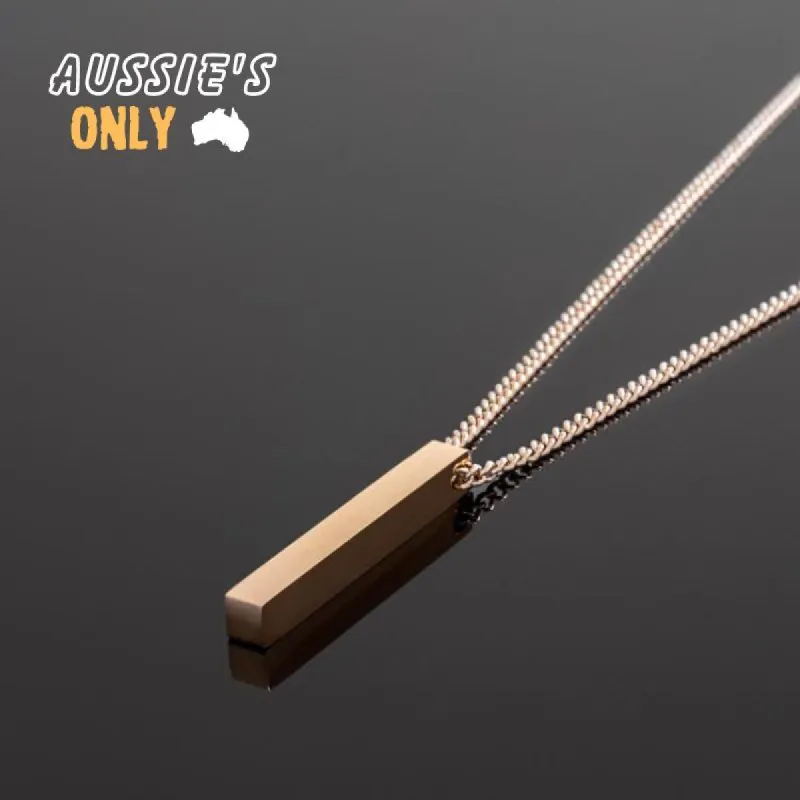 Minimal Bar Necklace - Rose Gold sold by Rose Gold & Black