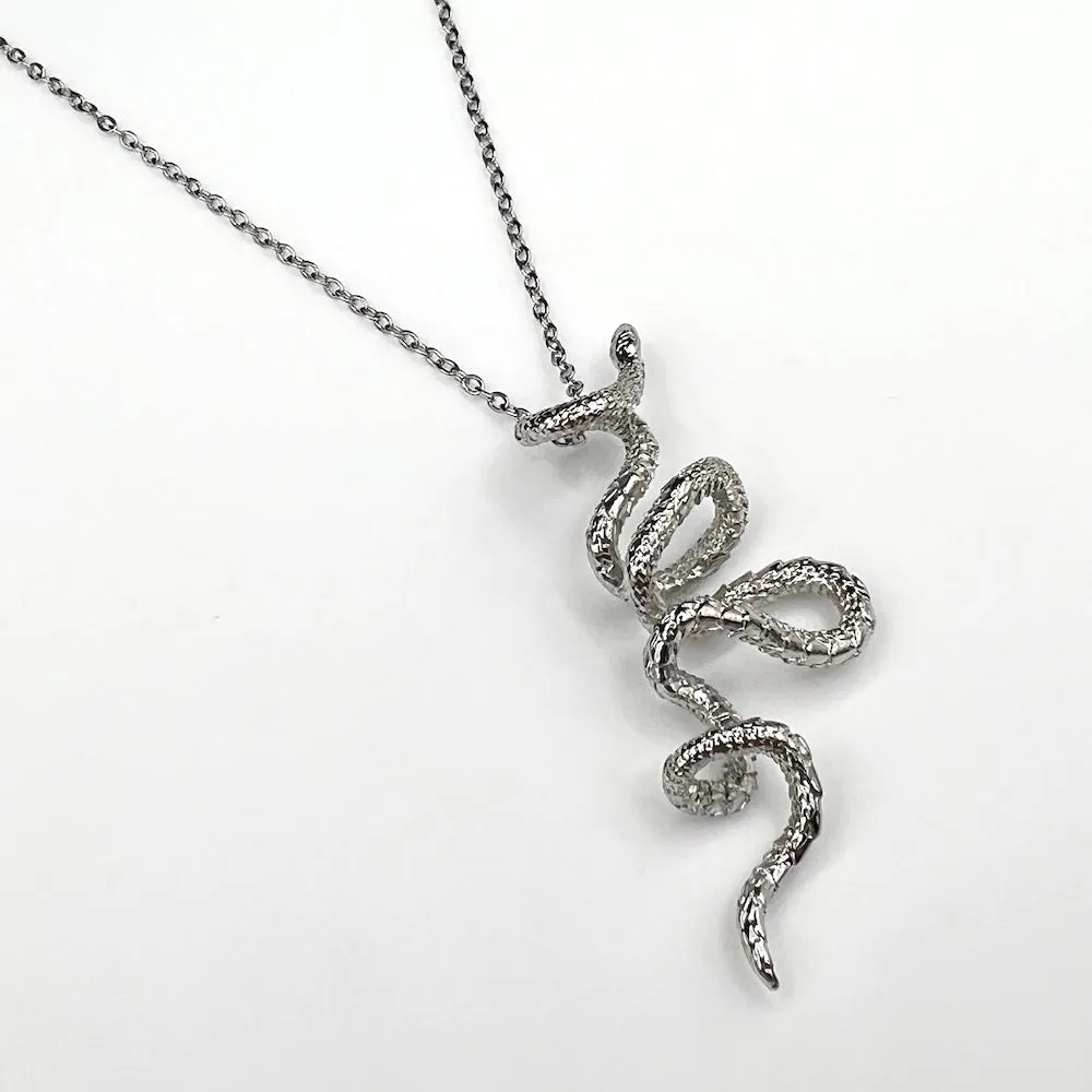 Snake Pendant Necklace - Silver sold by Rose Gold & Black product image thumbnail 2