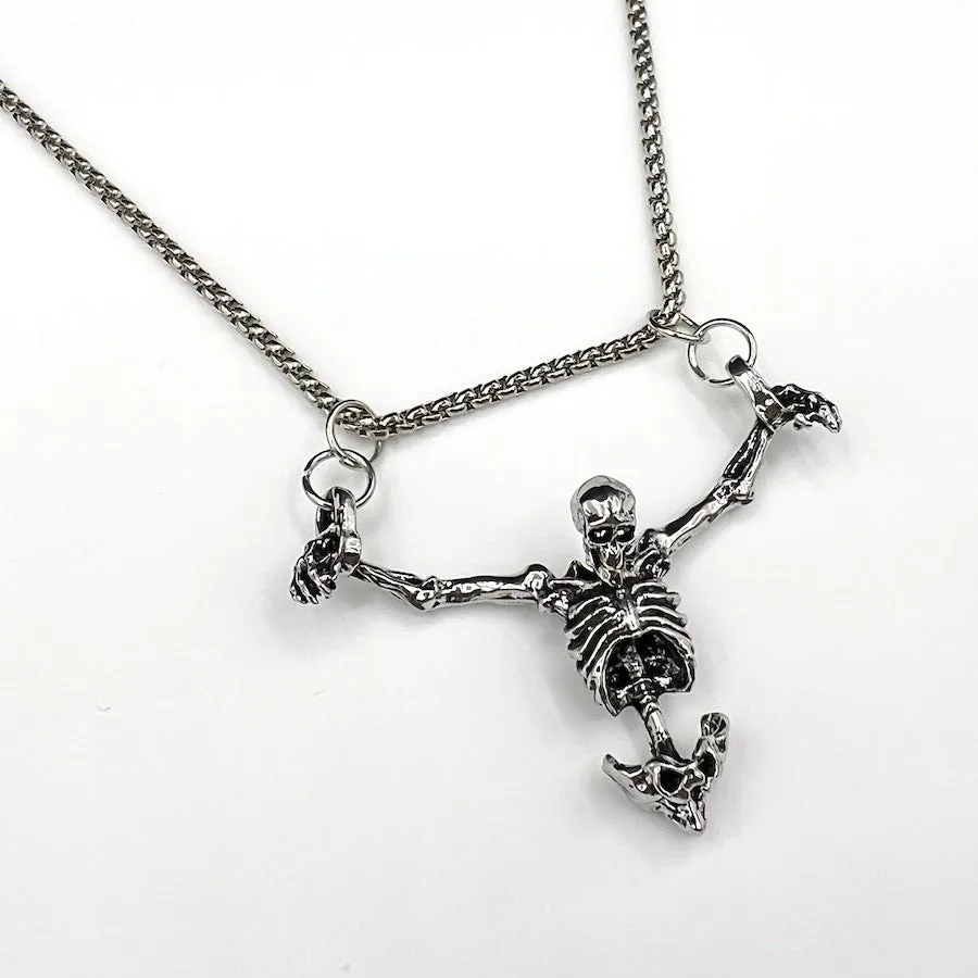 Skeleton Pendant Necklace - Silver sold by Rose Gold & Black product image thumbnail 2