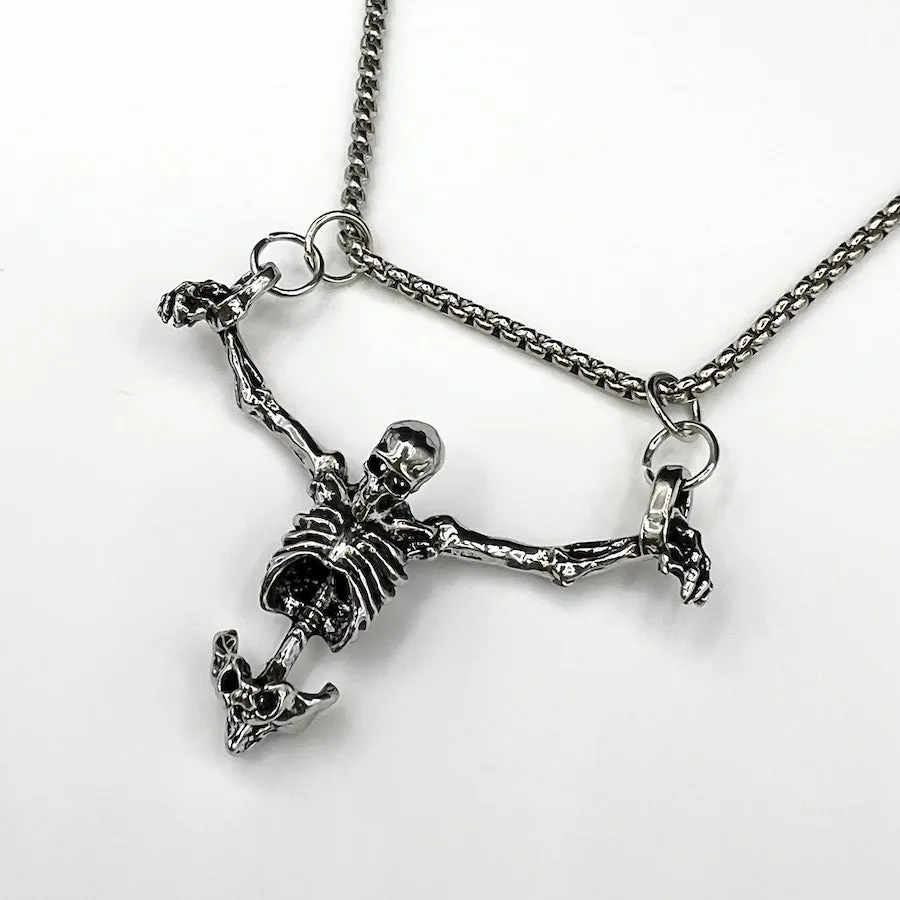 Skeleton Pendant Necklace - Silver sold by Rose Gold & Black product image thumbnail 3
