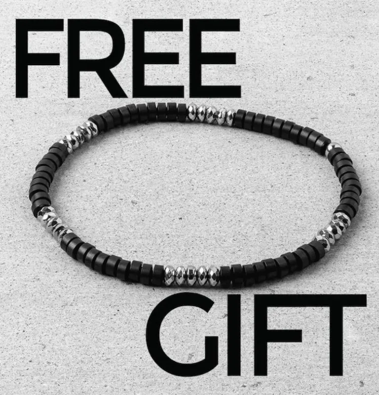 » Silver Bead & Black Onyx Bracelet (100% off) sold by Rose Gold & Black