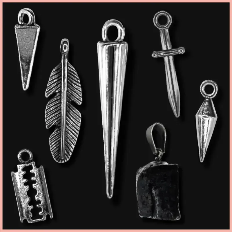 Random 4-Piece Pendant Set sold by Rose Gold & Black